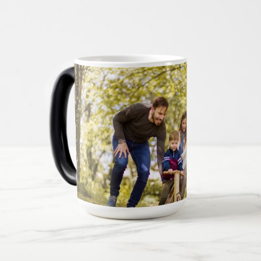 Creëer uw eigen aangepaste foto warmte veranderend magische mok (Voorkant links)