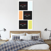 Creëer Uw eigen aangepaste fotocollage 002 Canvas Afdruk (Insitu (Slaapkamer))