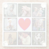 Creëer Uw eigen aangepaste fotocollage Glazen Onderzetter (Achterkant)