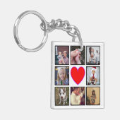 Creëer Uw eigen aangepaste fotocollage Sleutelhanger (Voorkant Links)