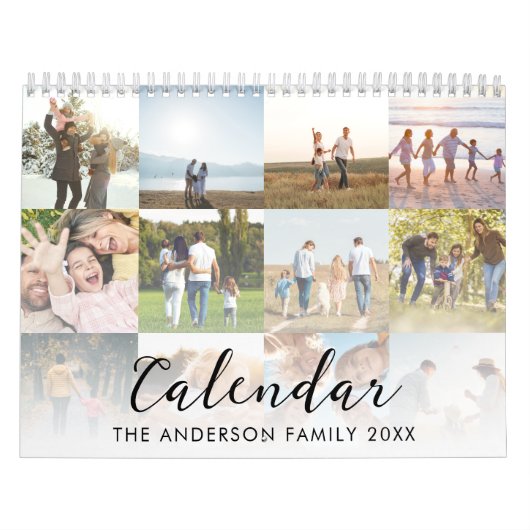 Creëer uw eigen aangepaste fotofamilie kalender (Hoes)