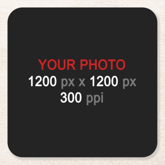 Creëer uw eigen aangepaste fotopapier Onderzetter (Voorkant)