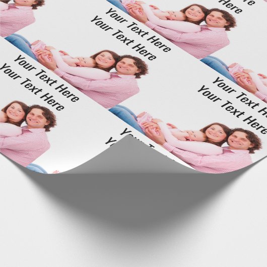 Creëer Uw eigen aangepaste fototekst Cadeaupapier (Hoek)