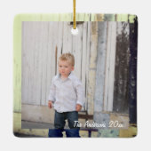 Creëer Uw eigen aangepaste gedenkbare familie foto Keramisch Ornament (Achterkant)