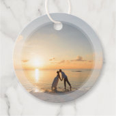 Creëer Uw eigen aangepaste gedenkbare fotobruiloft Bedankjes Labels (Voorkant)