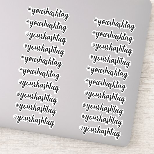 Creëer uw eigen aangepaste gepersonaliseerde hasht sticker (Detail)