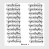 Creëer uw eigen aangepaste gepersonaliseerde hasht sticker (Vel)