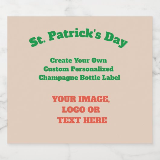 Creëer Uw Eigen Aangepaste Gepersonaliseerde Wijn  Sparkling Wijnetiket (Enkel label)