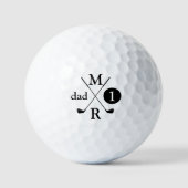 Creëer Uw Eigen Aangepaste Golfer Papa Modern Golfballen (Voorkant)