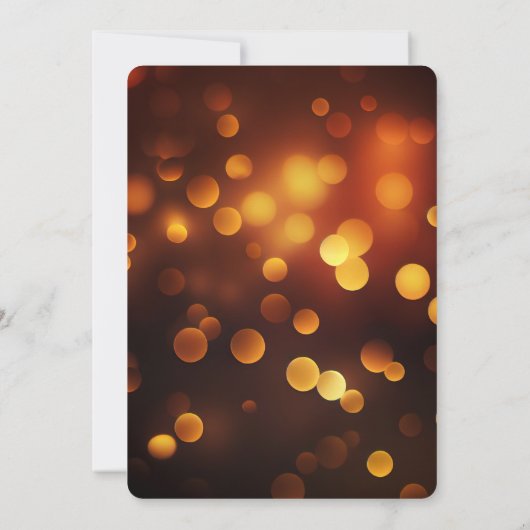 Creëer Uw Eigen Aangepaste Herfst Gouden Bokeh Bru Kaart (Achterkant)