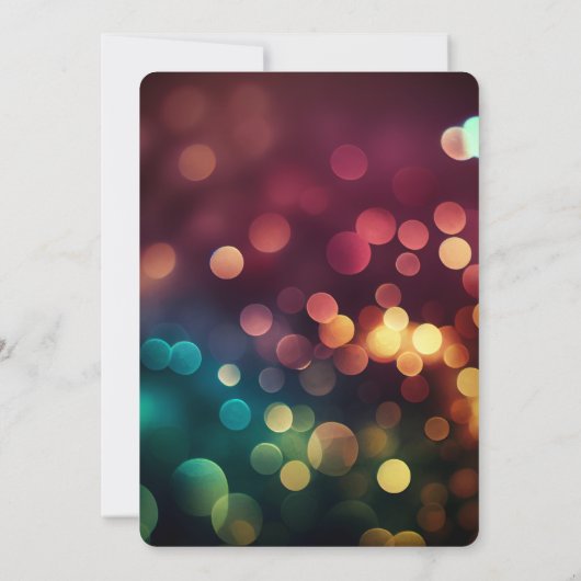 Creëer Uw Eigen Aangepaste Herfst Regenboog Bokeh  Kaart (Achterkant)