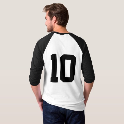 Creëer Uw eigen aangepaste honkbal T-shirt (Achterkant volledig)