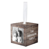 Creëer Uw eigen aangepaste houtfamilie Ornament (Voorkant hoekig)