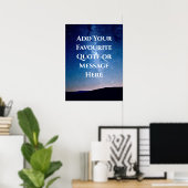 Creëer Uw eigen aangepaste Inspirerend offerte Pos Poster (Thuiskantoor)