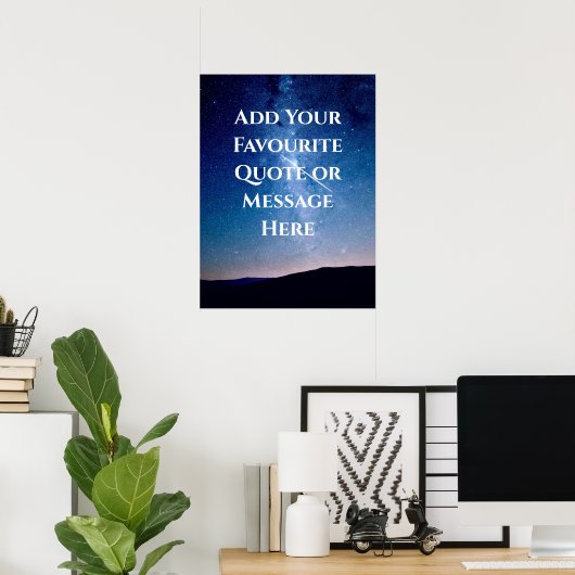 Creëer Uw eigen aangepaste Inspirerend offerte Pos Poster (Thuiskantoor)
