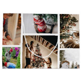 Creëer Uw eigen aangepaste kerstcollage voor foto' Groot Cadeauzakje (Achterkant)