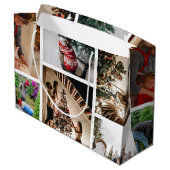 Creëer Uw eigen aangepaste kerstcollage voor foto' Groot Cadeauzakje (Achterkant Gekanteld)