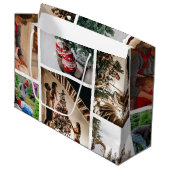 Creëer Uw eigen aangepaste kerstcollage voor foto' Groot Cadeauzakje (Voorkant Gekanteld)
