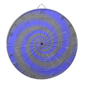 Creëer Uw eigen aangepaste kleerkaart Blauw spiraa Dartbord (Voorkant)