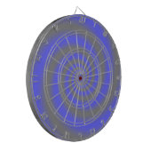 Creëer Uw eigen aangepaste kleerkaart Blauw spiraa Dartbord (Voorkant Links)