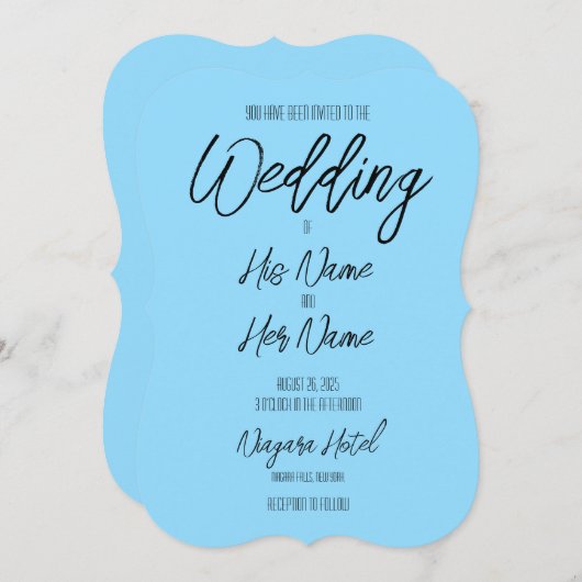 Creëer uw eigen aangepaste kleur bruiloft kaart (Voorkant / Achterkant)