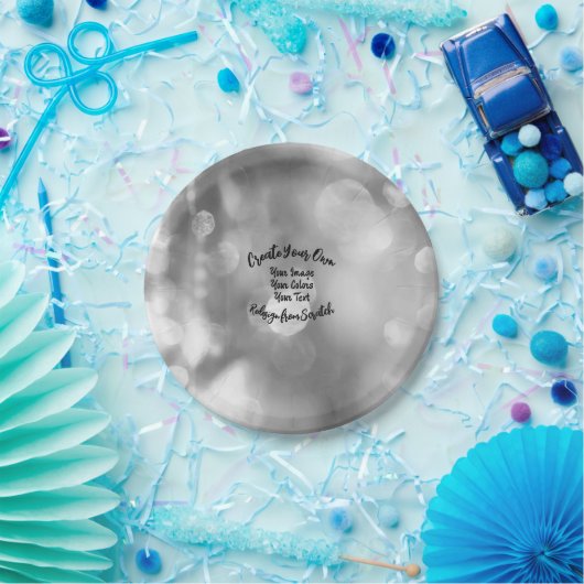 Creëer Uw eigen aangepaste kleur/ontwerp Papieren Bordje (Feest)