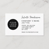Creëer Uw eigen aangepaste Logo Afbeelding Elegant Visitekaartje (Voorkant)