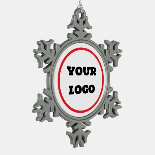 Creëer uw eigen aangepaste LOGO gepersonaliseerd Tin Sneeuwvlok Ornament (Links)