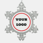 Creëer uw eigen aangepaste LOGO gepersonaliseerd Tin Sneeuwvlok Ornament (Voorkant)