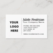 Creëer Uw eigen aangepaste Logo Modern/Elegant Visitekaartje (Voorkant)