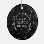 Creëer uw eigen aangepaste Logo/ontwerp Keramisch Ornament (Links)