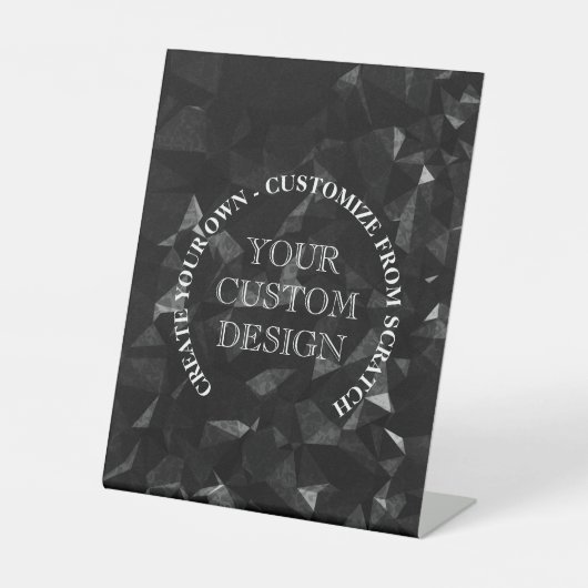 Creëer uw eigen aangepaste Logo/ontwerp Reclamebord Met Voetstuk (Voorkant)