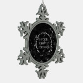 Creëer uw eigen aangepaste Logo/ontwerp Tin Sneeuwvlok Ornament (Links)