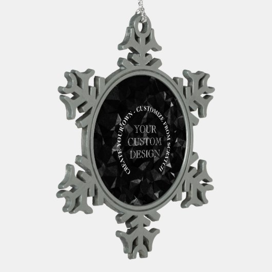 Creëer uw eigen aangepaste Logo/ontwerp Tin Sneeuwvlok Ornament (Links)