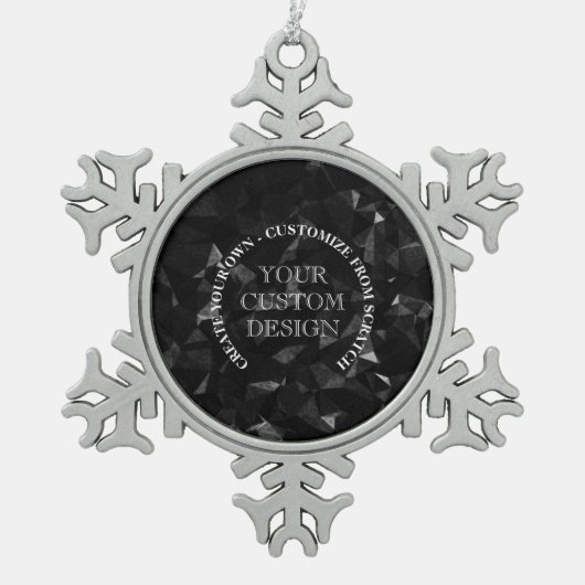 Creëer uw eigen aangepaste Logo/ontwerp Tin Sneeuwvlok Ornament (Voorkant)