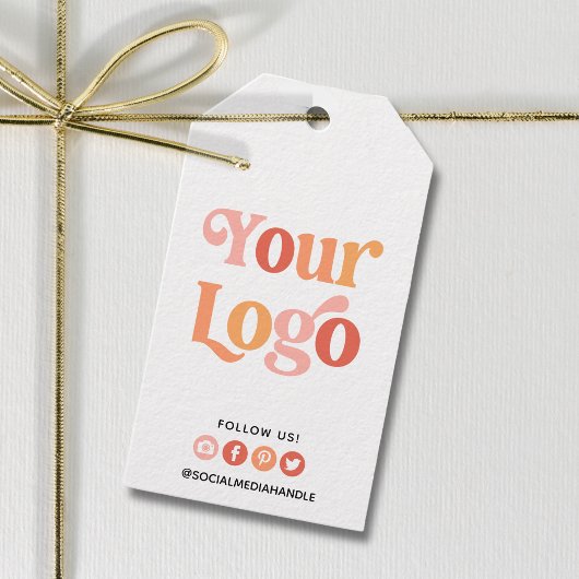 Creëer Uw eigen aangepaste Logo voor sociale media Cadeaulabel