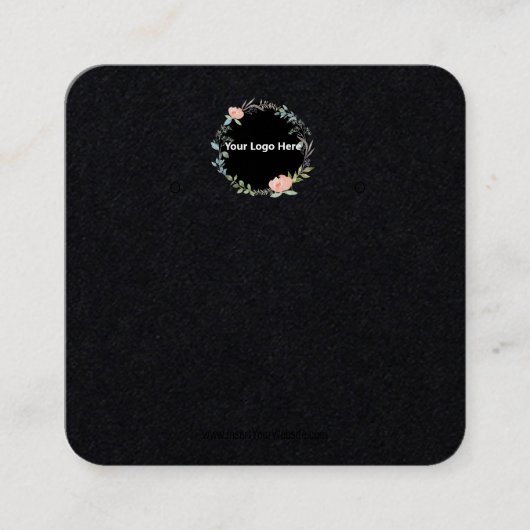 Creëer uw eigen, aangepaste Logo-weergavekaart Vierkante Visitekaartje (Voorkant)