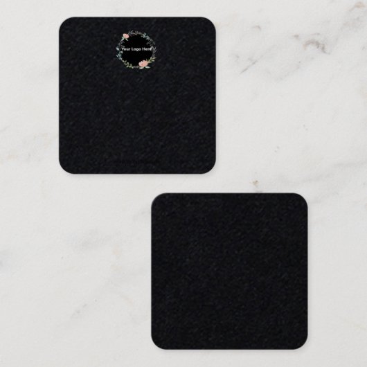 Creëer uw eigen, aangepaste Logo-weergavekaart Vierkante Visitekaartje (Voorkant / Achterkant)