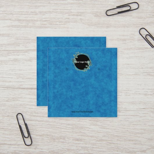 Creëer uw eigen, aangepaste Logo-weergavekaart Vierkante Visitekaartje (Voorkant / Achterkant in situ)