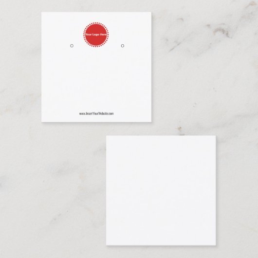 Creëer uw eigen, aangepaste Logo-weergavekaart Vierkante Visitekaartje (Voorkant / Achterkant)