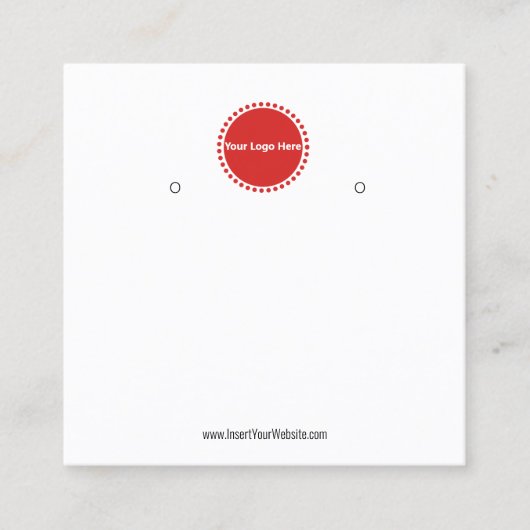 Creëer uw eigen, aangepaste Logo-weergavekaart Vierkante Visitekaartje (Voorkant)