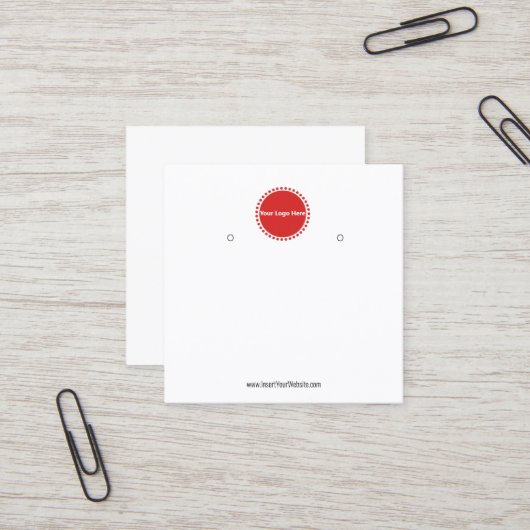 Creëer uw eigen, aangepaste Logo-weergavekaart Vierkante Visitekaartje (Voorkant / Achterkant in situ)