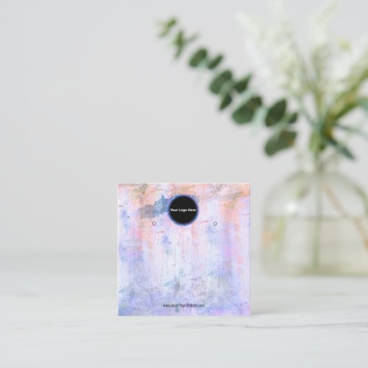 Creëer uw eigen, aangepaste Logo-weergavekaart Vierkante Visitekaartje (Staand voorkant)