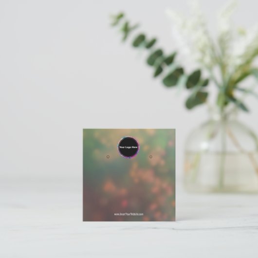 Creëer uw eigen, aangepaste Logo-weergavekaart Vierkante Visitekaartje (Staand voorkant)