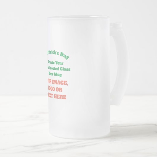 Creëer Uw eigen aangepaste  Matglas Bierpul (Voorkant rechts)