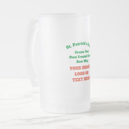 Creëer Uw eigen aangepaste  Matglas Bierpul (Voorkant links)