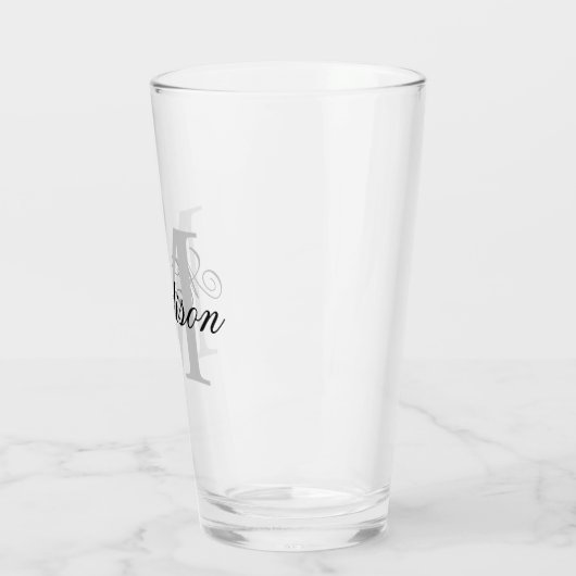 Creëer uw eigen aangepaste monogram en naam glas (Links)