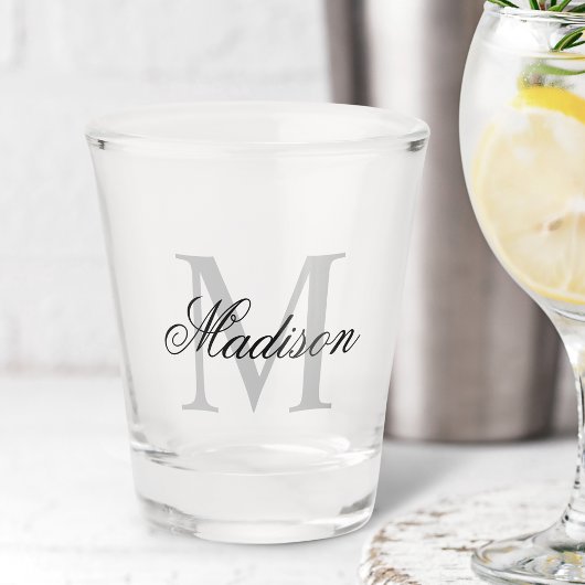 Creëer uw eigen aangepaste monogram en naam shot glas