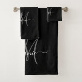 Creëer uw eigen aangepaste monogram en naamscript bad handdoek (Insitu)