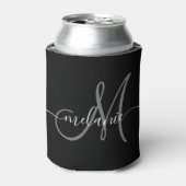 Creëer uw eigen aangepaste monogram en naamscript blikjeskoeler (Blikje Voorkant)